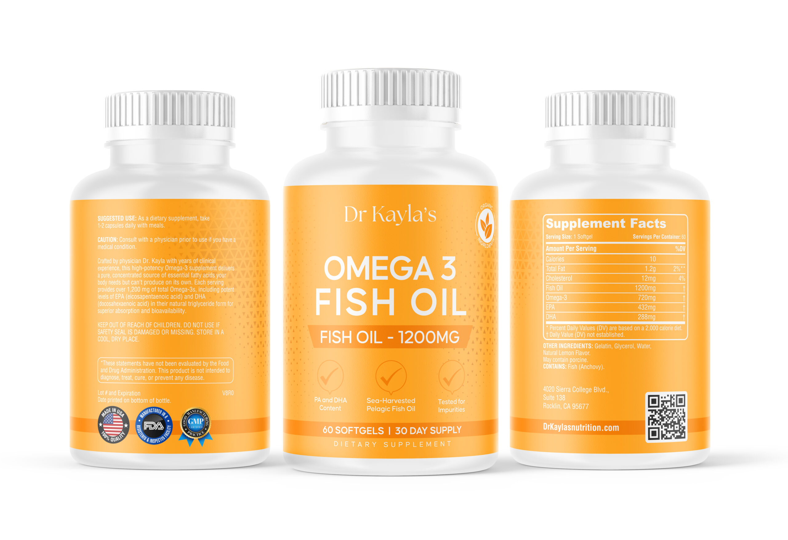 Dr. Kayla's Sea Omega 3 Sea Harvested Pelogic Fish Oil